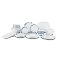 Corelle Classic Cafe Living Ware 74 Piece Dinnerware Set, Service for 12 REL2367